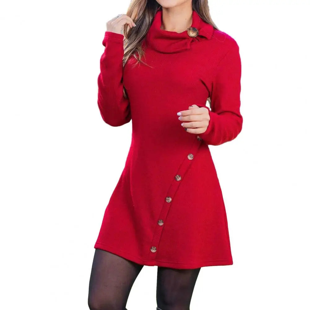 Dress Women O-Neck Sexy Long Sleeve Loose Party