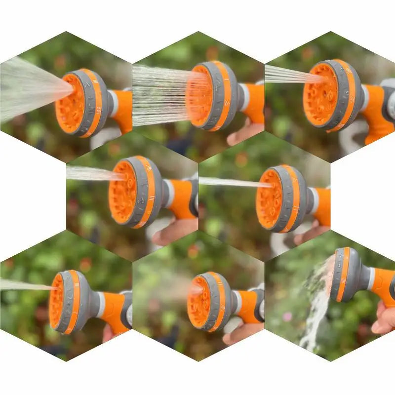 Spray Nozzles For Garden Hose Water Pipe Sprayer High Pressure Hose Nozzle Handheld Gardening Tools 8 Adjustable Spray Patterns