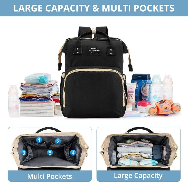 Foldable Baby Crib Diaper Bag
