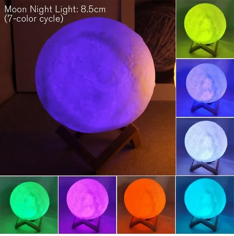 Stand Starry Lamp Bedroom Decor Night Lights Kids Gift Moon Lamp