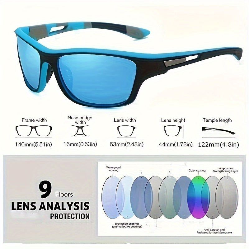 1pc Trendy Classic Retro Polarized With Strap, For Men Women Outdoor Sports Vacation Travel Driving Fishing Cycling Decors Photo Props