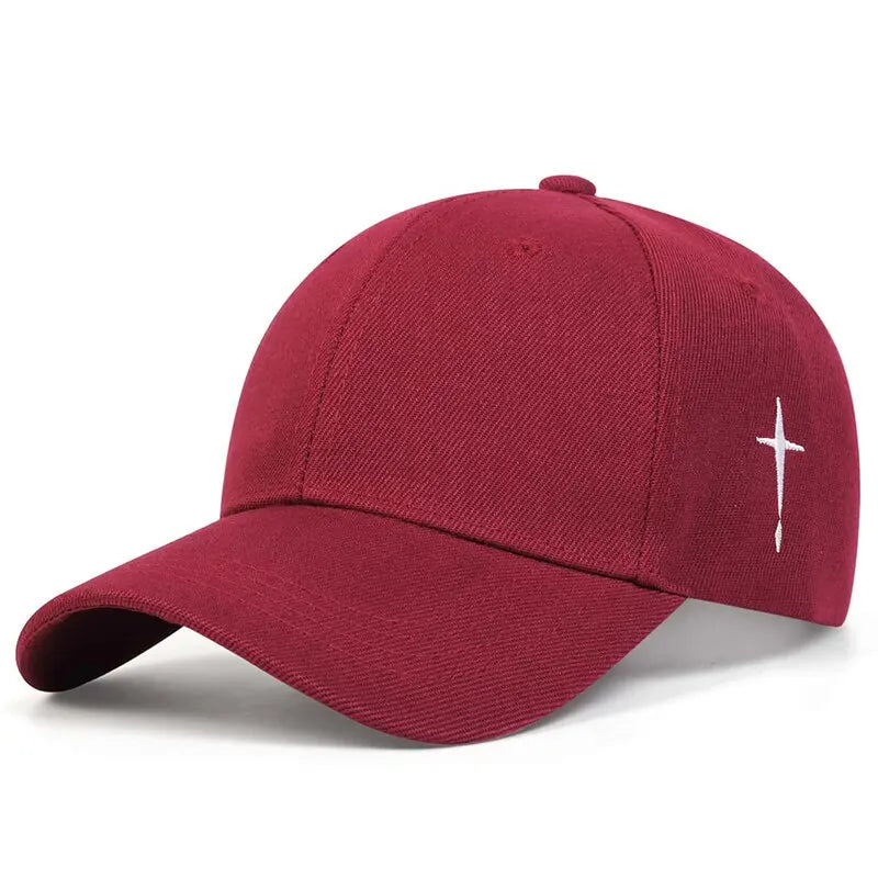 Unisex Simple Cross Water Drop Embroidery Baseball Caps Spring