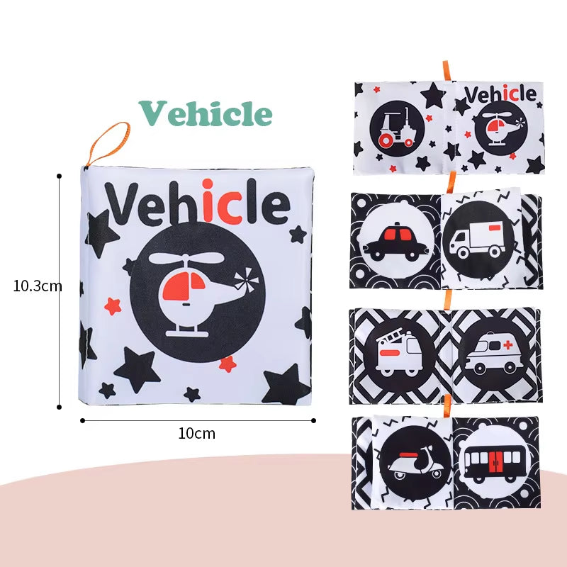 Soft Baby Fabric Book Interactive Sensory Activity Cloth Book for Babies First Educational Montessori Early Learning Game