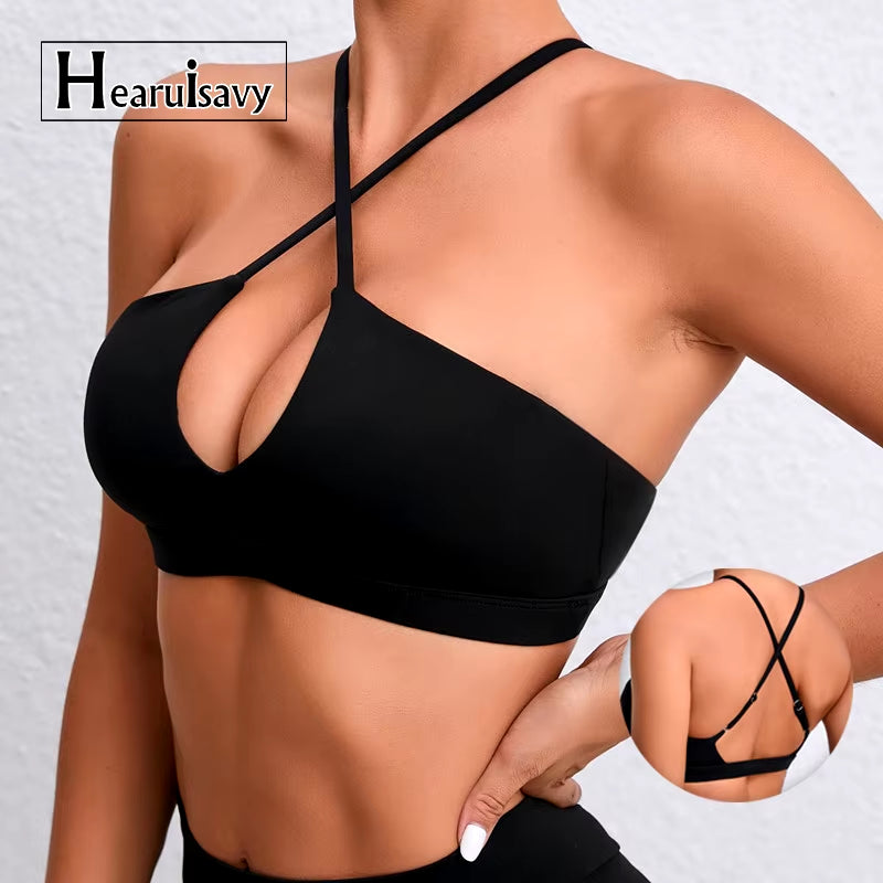 Stretch Women Sports Underwear Fitness Workout Cross Yoga Bra Sexy Sports Bra