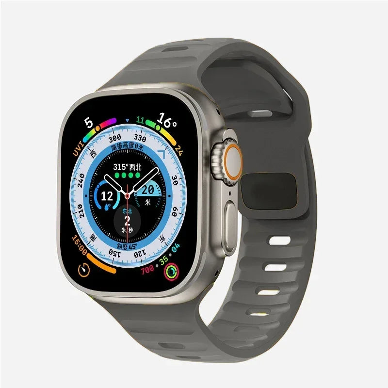 Soft Silicone Strap For Apple Watch Band Ultra