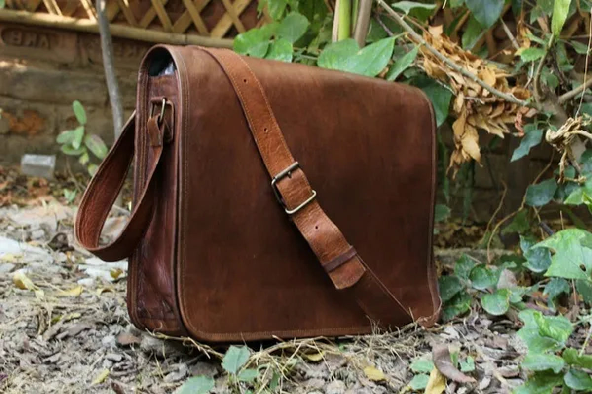 Leather Bags Vintage Handmade Leather Messenger Bag