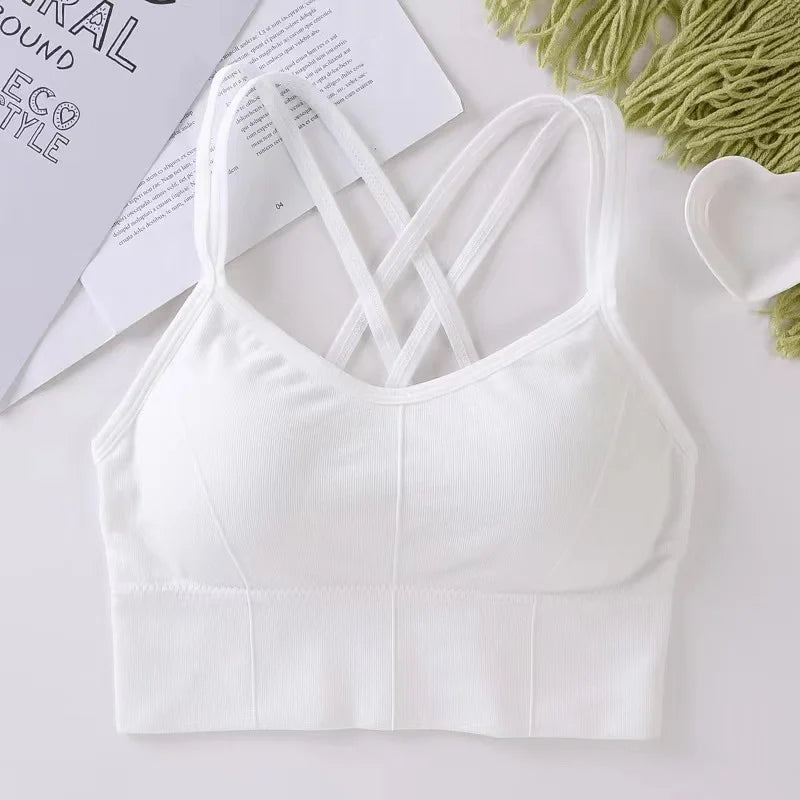 Sexy Women Tops Back Cross Strap Tank Top Push