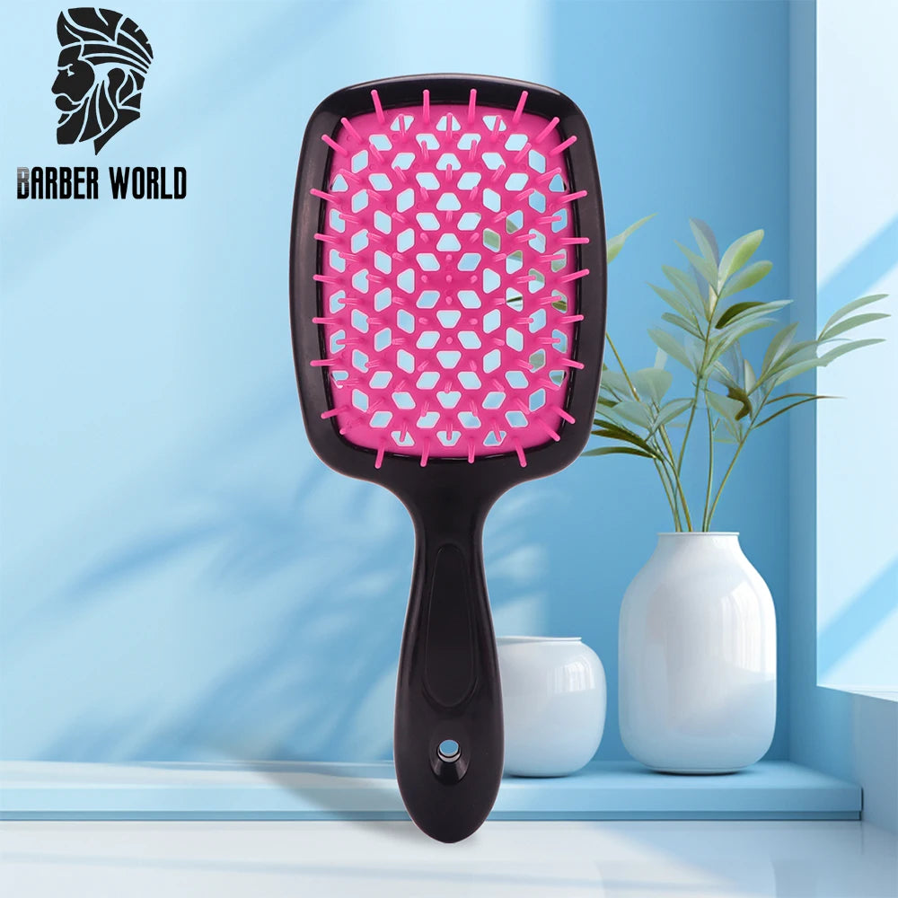 Hair Brush Massage Anti-Static Hollow Out Wet Curly Hair Brushes Barber Styling Tool