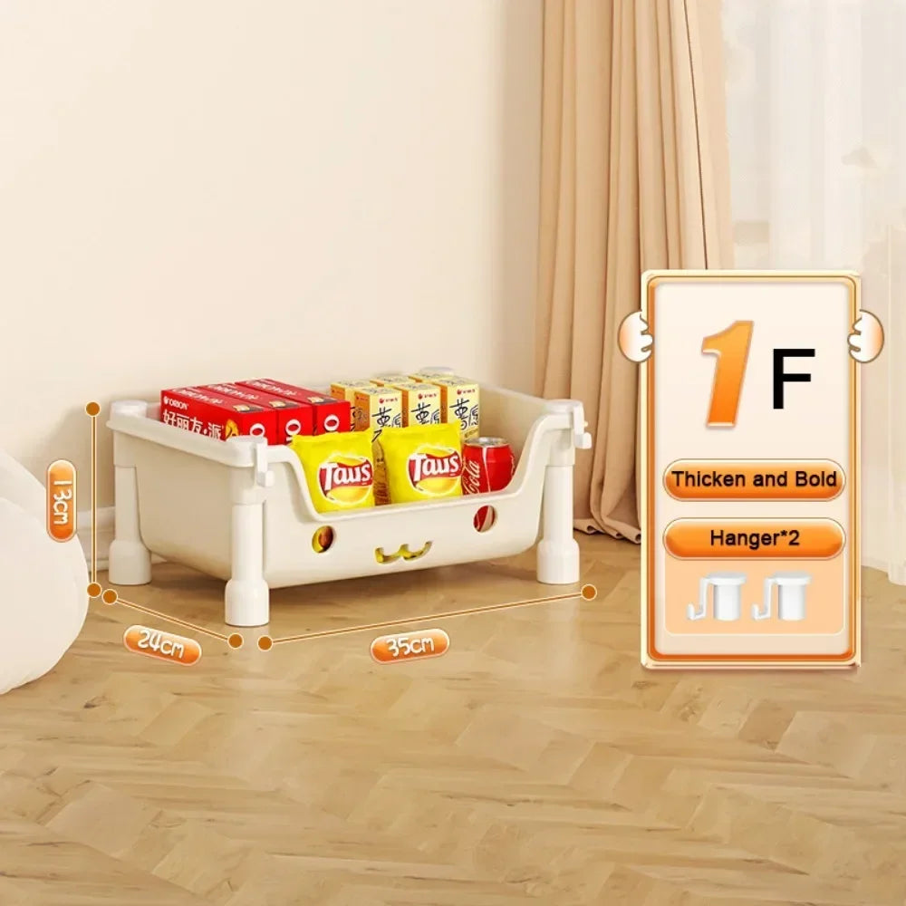 Kitchen Storage Trolley Movable Children's Toy Storage Racks Multi-Layer Home Detachable  Large Capacity Snack Storages Trolley