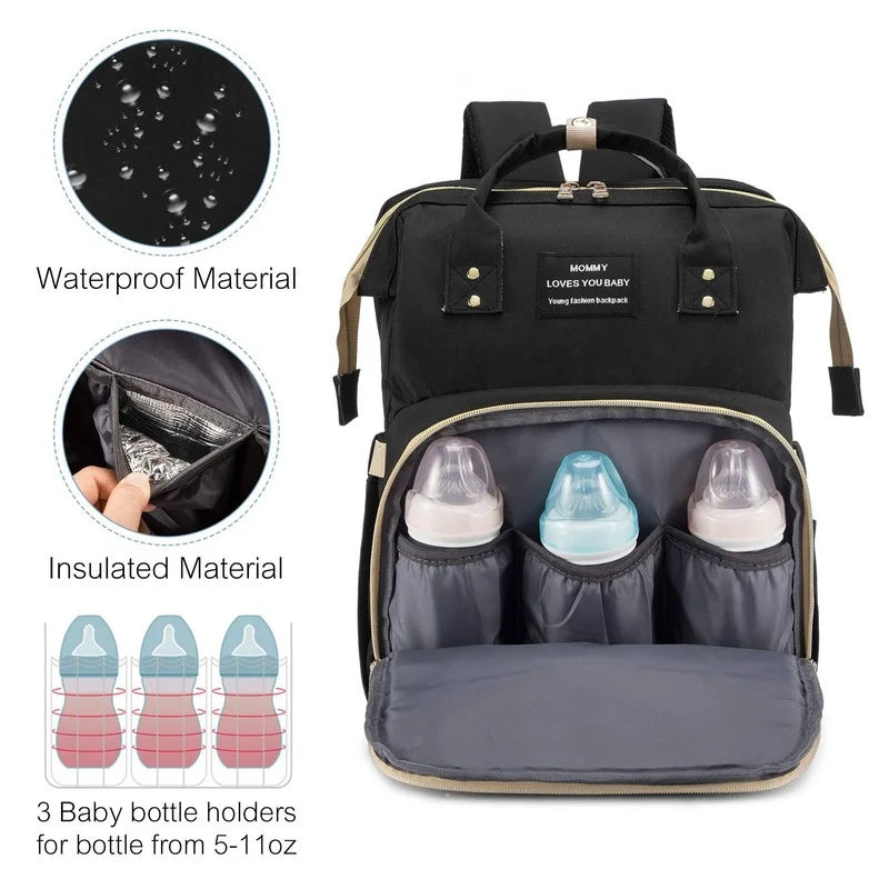 Foldable Baby Crib Diaper Bag