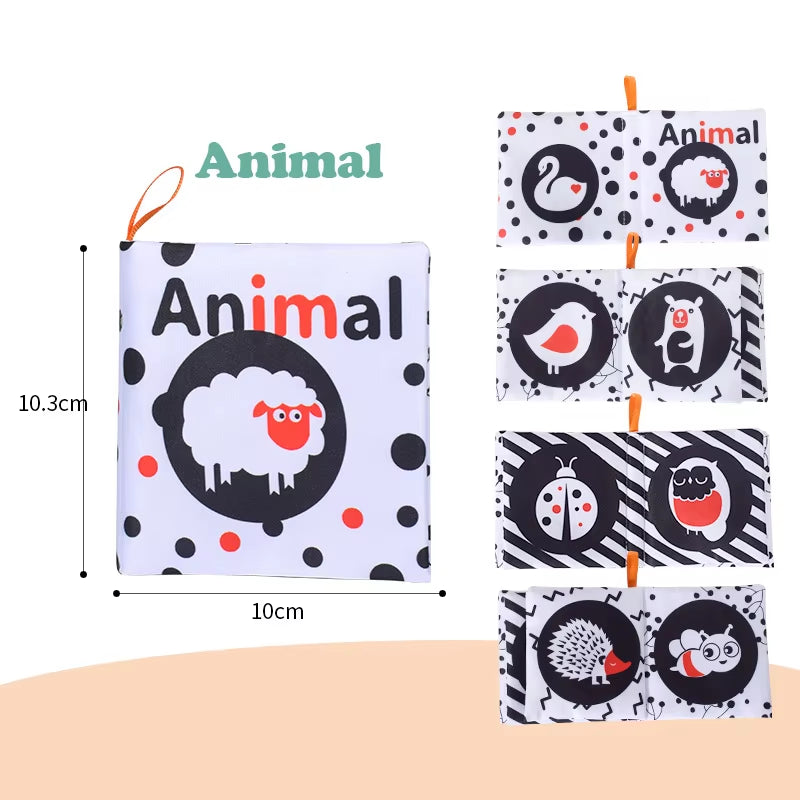 Soft Baby Fabric Book Interactive Sensory Activity Cloth Book for Babies First Educational Montessori Early Learning Game