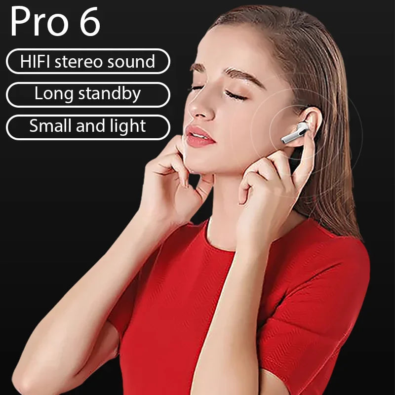 PRO6 Wireless Bluetooth Headset TWS Running