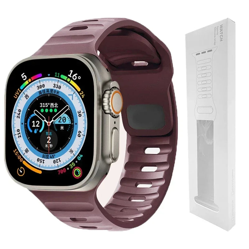 Soft Silicone Strap For Apple Watch Band Ultra