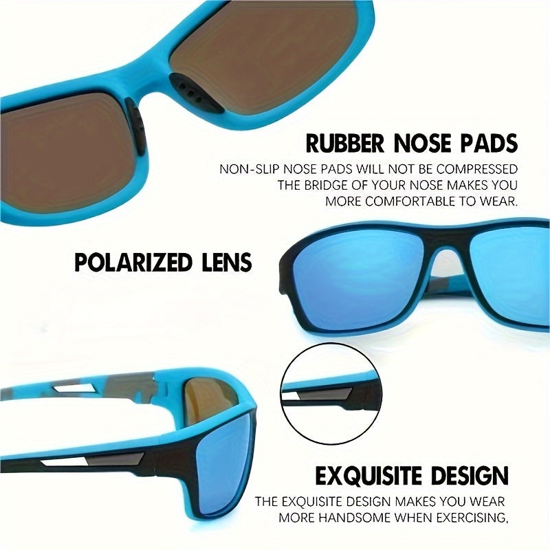 1pc Trendy Classic Retro Polarized With Strap, For Men Women Outdoor Sports Vacation Travel Driving Fishing Cycling Decors Photo Props