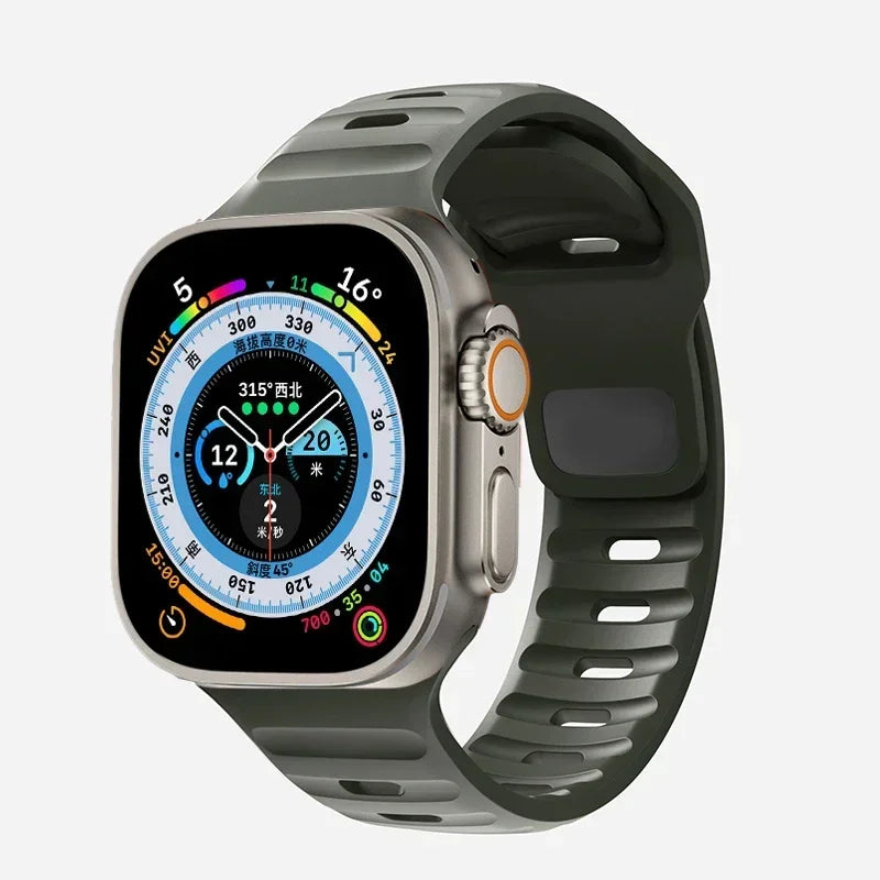 Soft Silicone Strap For Apple Watch Band Ultra