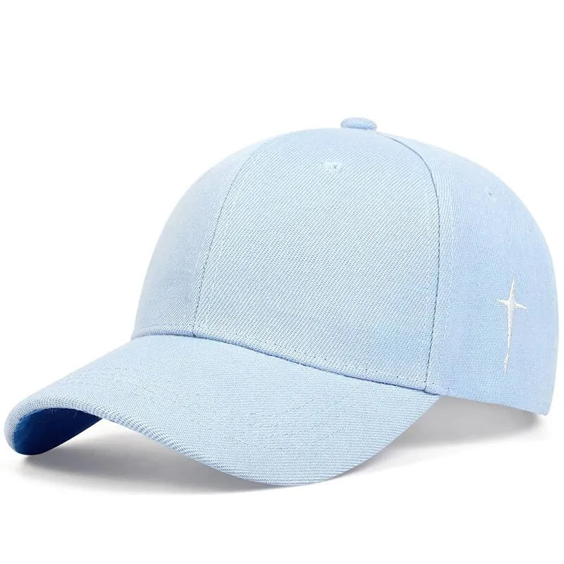 Unisex Simple Cross Water Drop Embroidery Baseball Caps Spring
