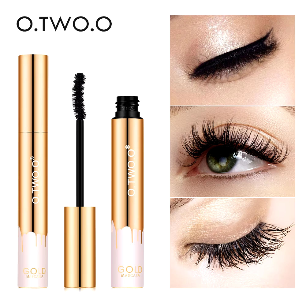 Eye Lashes Brush Beauty Makeup Long-Wearing Gold Color Mascara