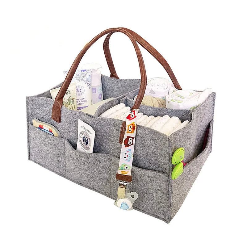 Portable Baby Diaper Caddy Organizer - Essential Storage Bag for Changing Table & Car