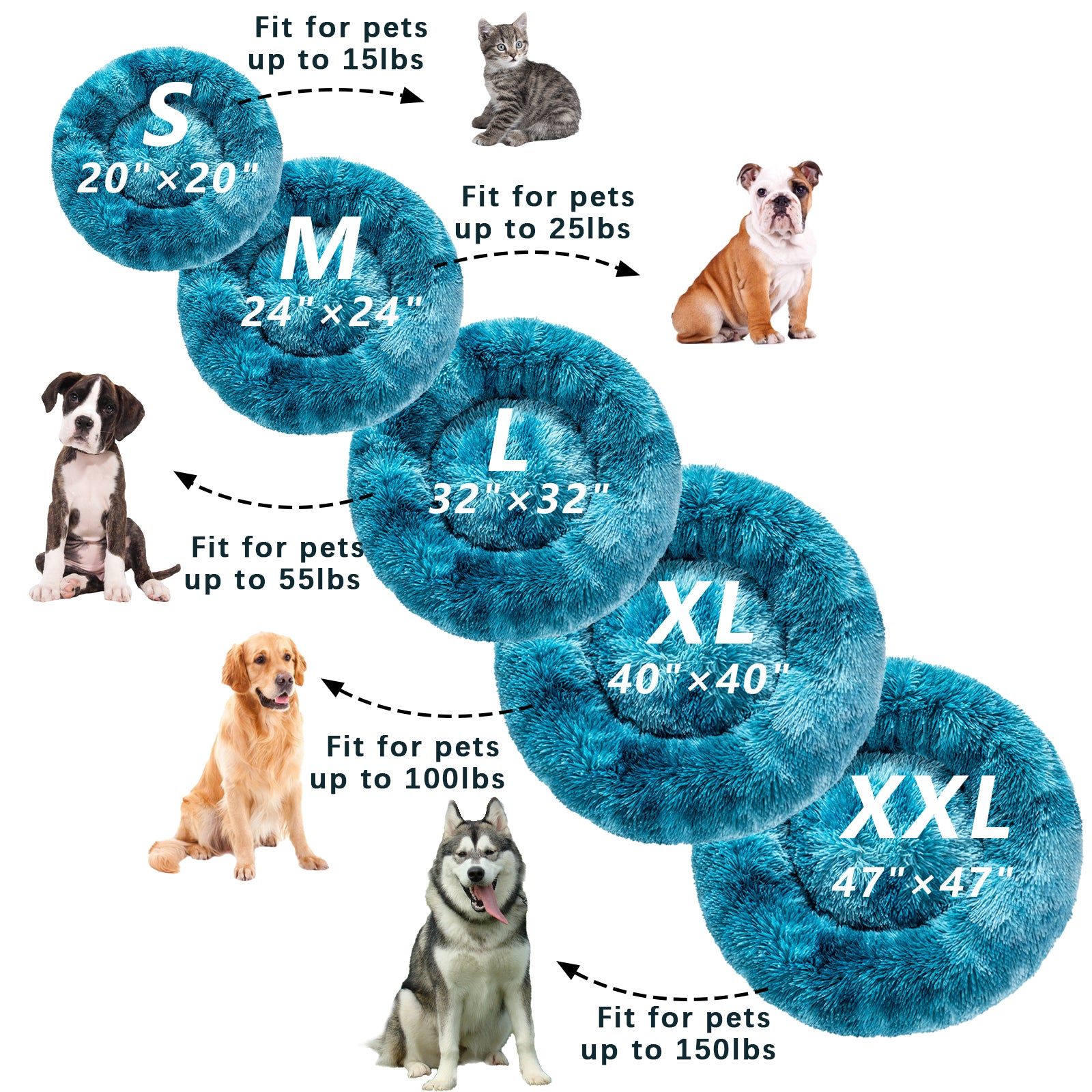 House Cat Bed Washable Pet Sofa Mat Calming Samll Large Dog Beds