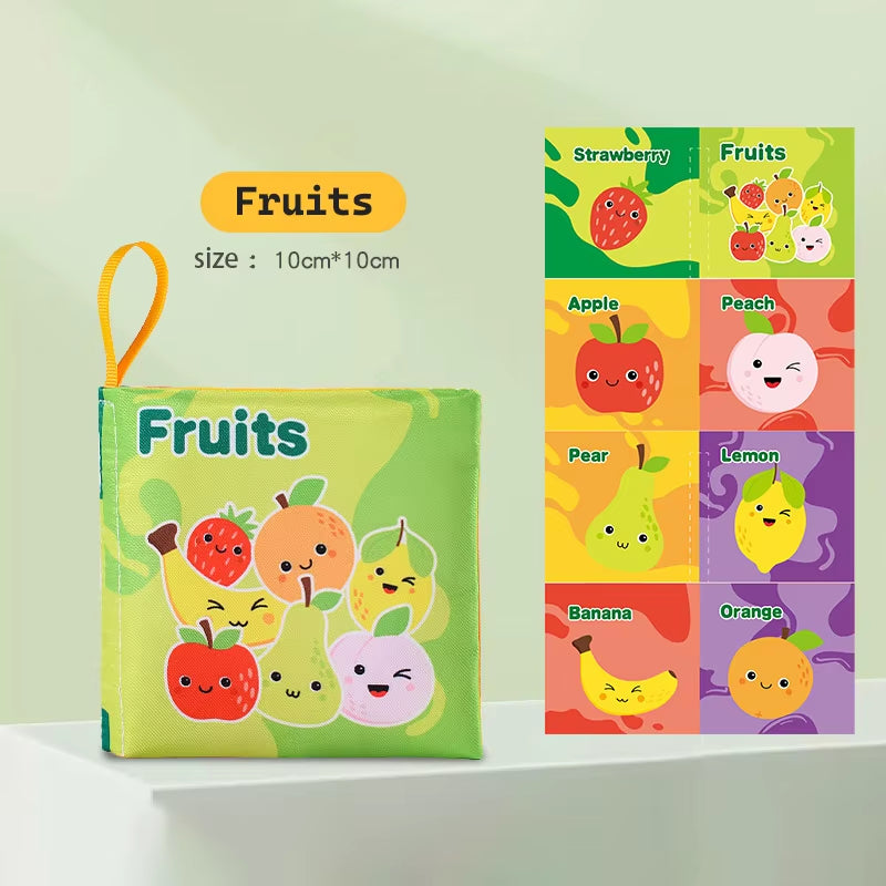 Soft Baby Fabric Book Interactive Sensory Activity Cloth Book for Babies First Educational Montessori Early Learning Game