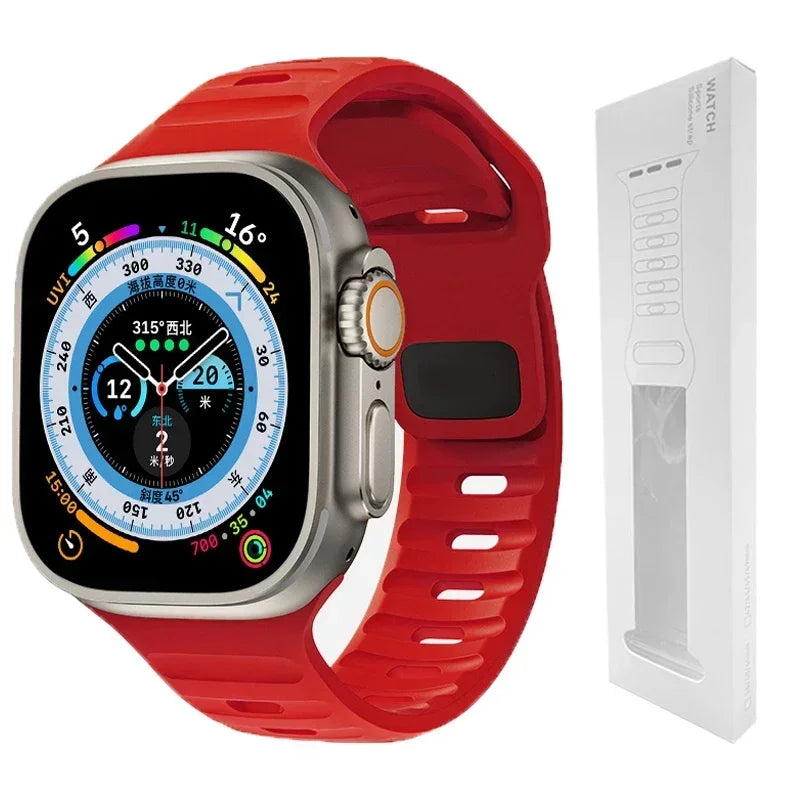 Soft Silicone Strap For Apple Watch Band Ultra