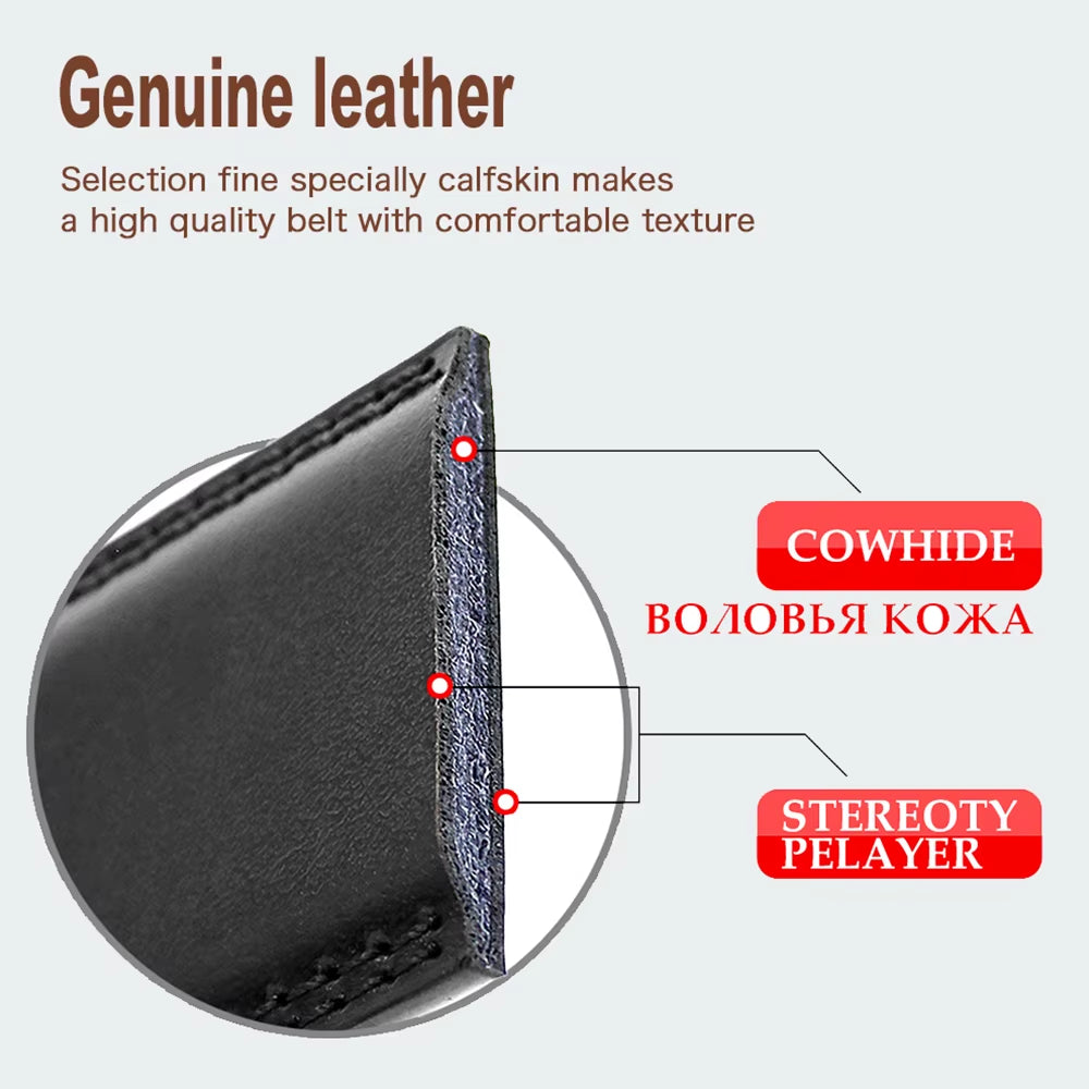 Mens Leather Belt Automatic Genuine