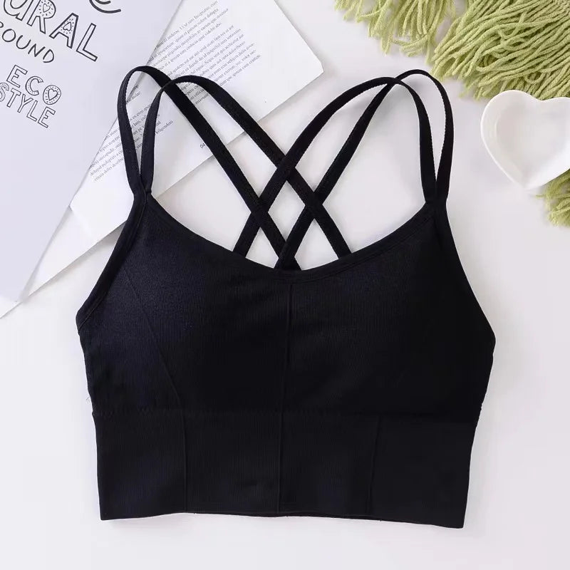 Sexy Women Tops Back Cross Strap Tank Top Push