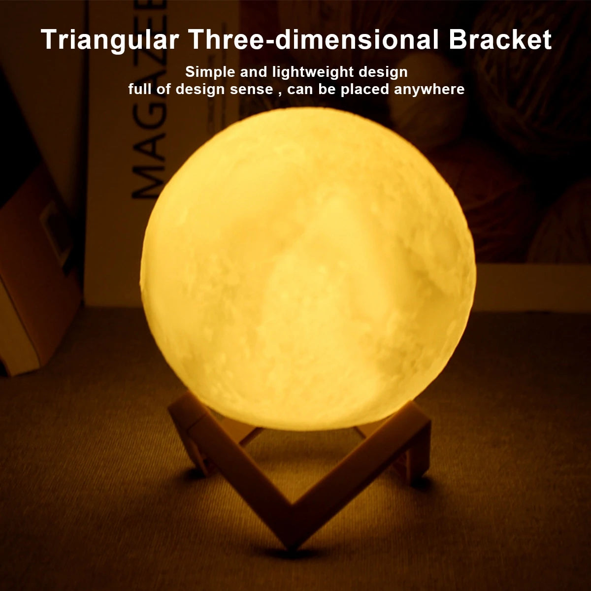 Stand Starry Lamp Bedroom Decor Night Lights Kids Gift Moon Lamp