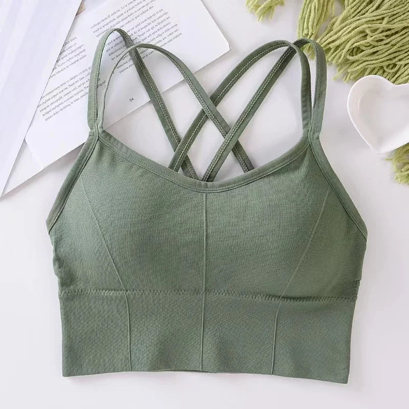 Sexy Women Tops Back Cross Strap Tank Top Push