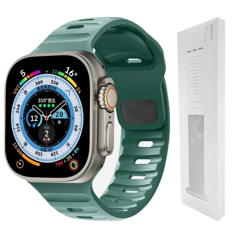 Soft Silicone Strap For Apple Watch Band Ultra