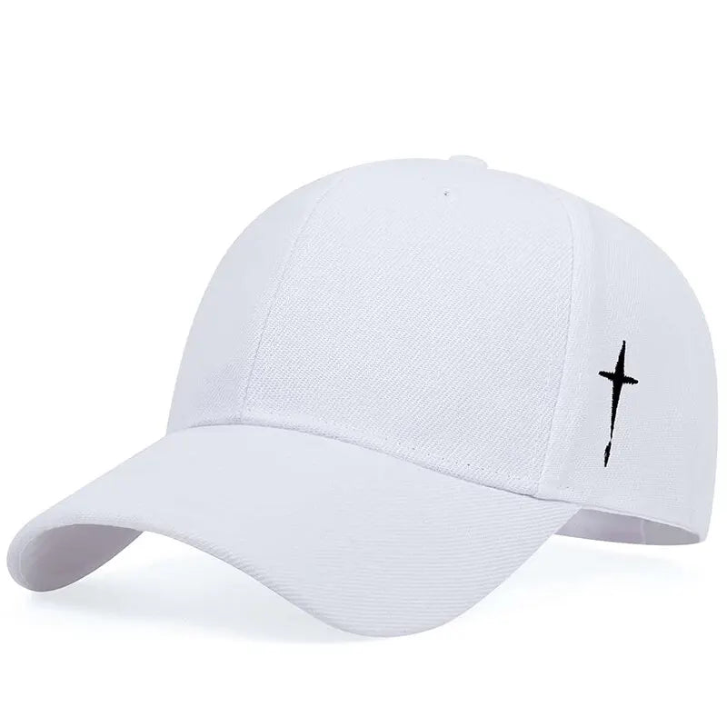 Unisex Simple Cross Water Drop Embroidery Baseball Caps Spring