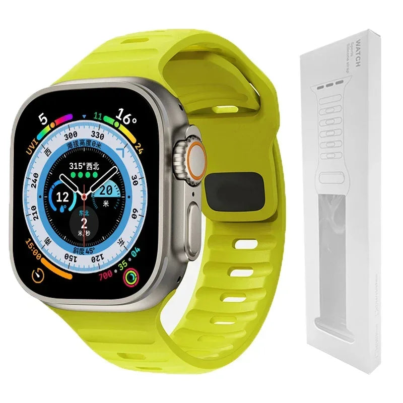 Soft Silicone Strap For Apple Watch Band Ultra