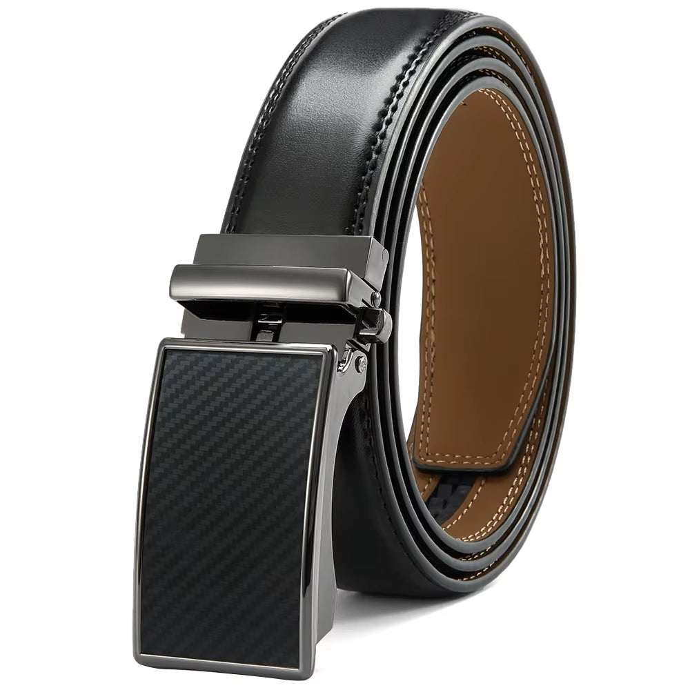 Mens Leather Belt Automatic Genuine