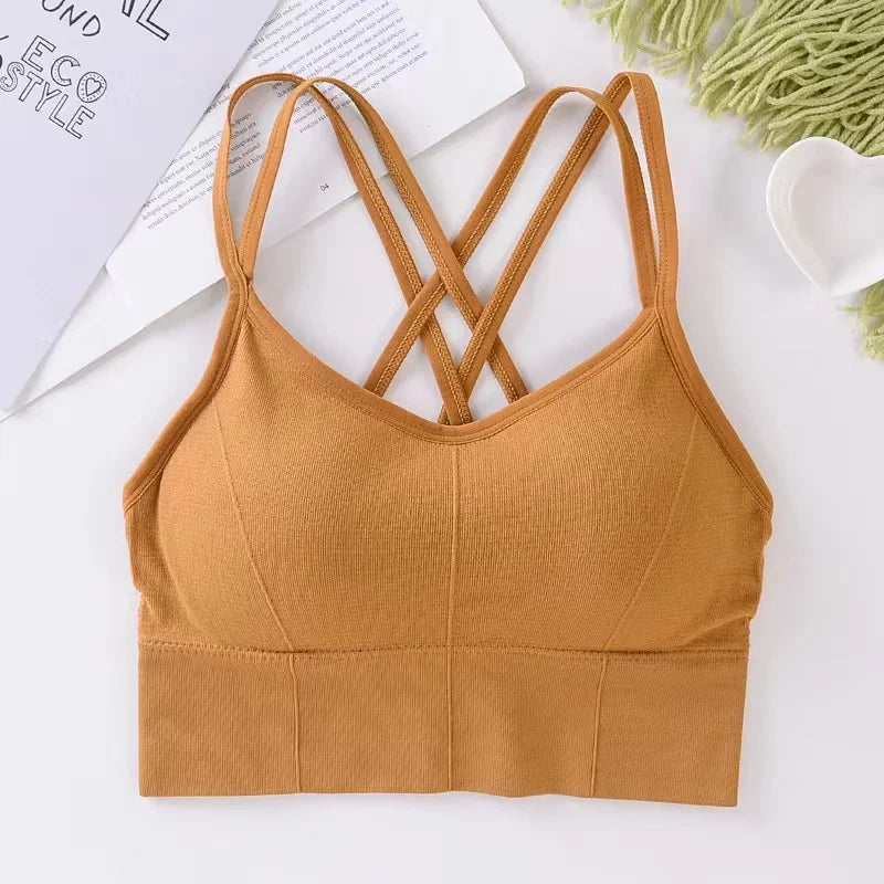 Sexy Women Tops Back Cross Strap Tank Top Push