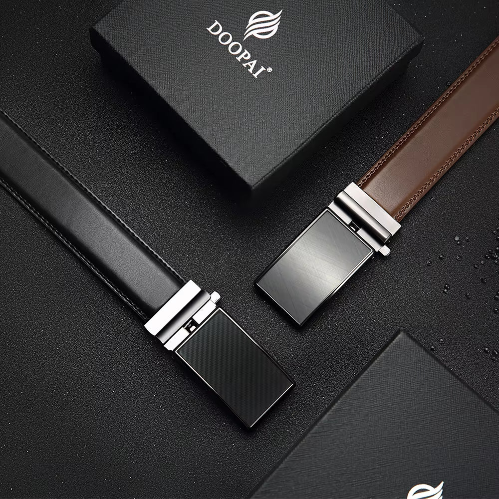 Mens Leather Belt Automatic Genuine
