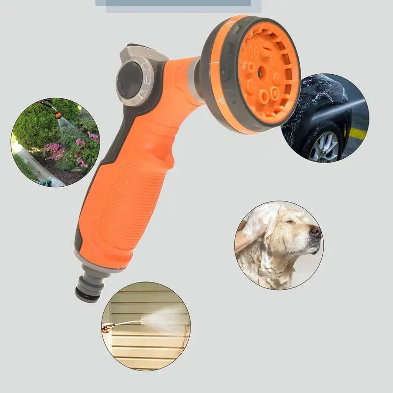 Spray Nozzles For Garden Hose Water Pipe Sprayer High Pressure Hose Nozzle Handheld Gardening Tools 8 Adjustable Spray Patterns