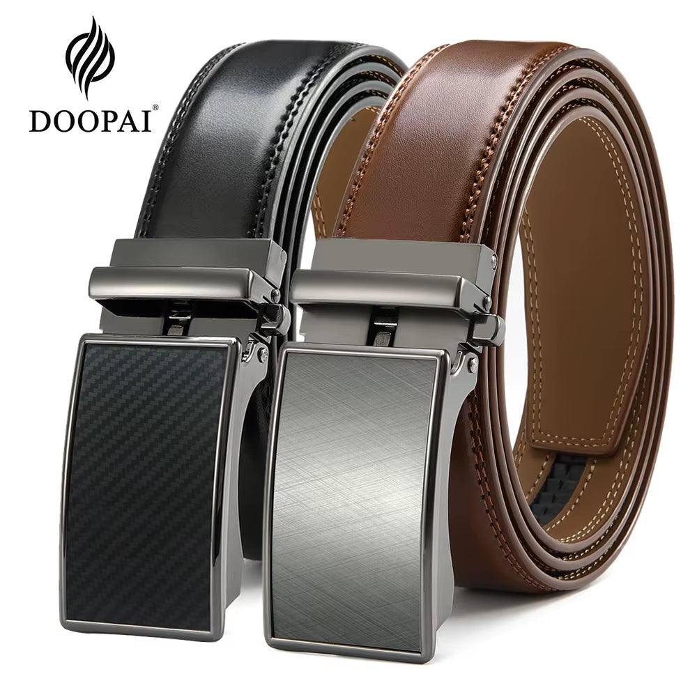 Mens Leather Belt Automatic Genuine
