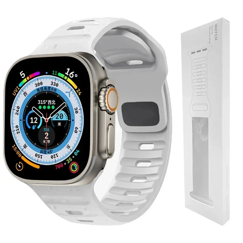 Soft Silicone Strap For Apple Watch Band Ultra