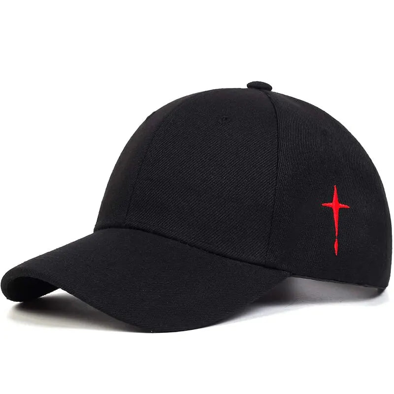 Unisex Simple Cross Water Drop Embroidery Baseball Caps Spring