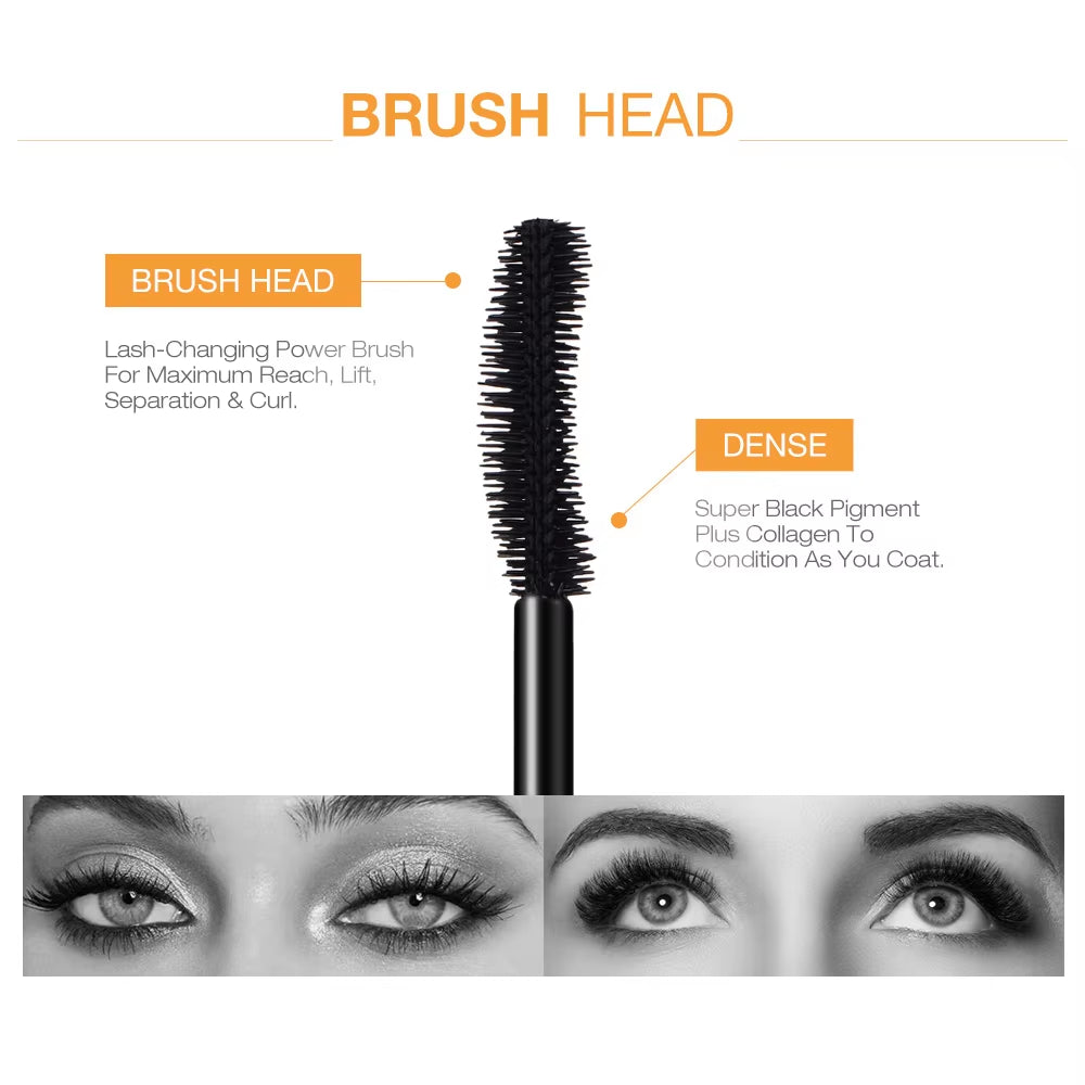 Eye Lashes Brush Beauty Makeup Long-Wearing Gold Color Mascara