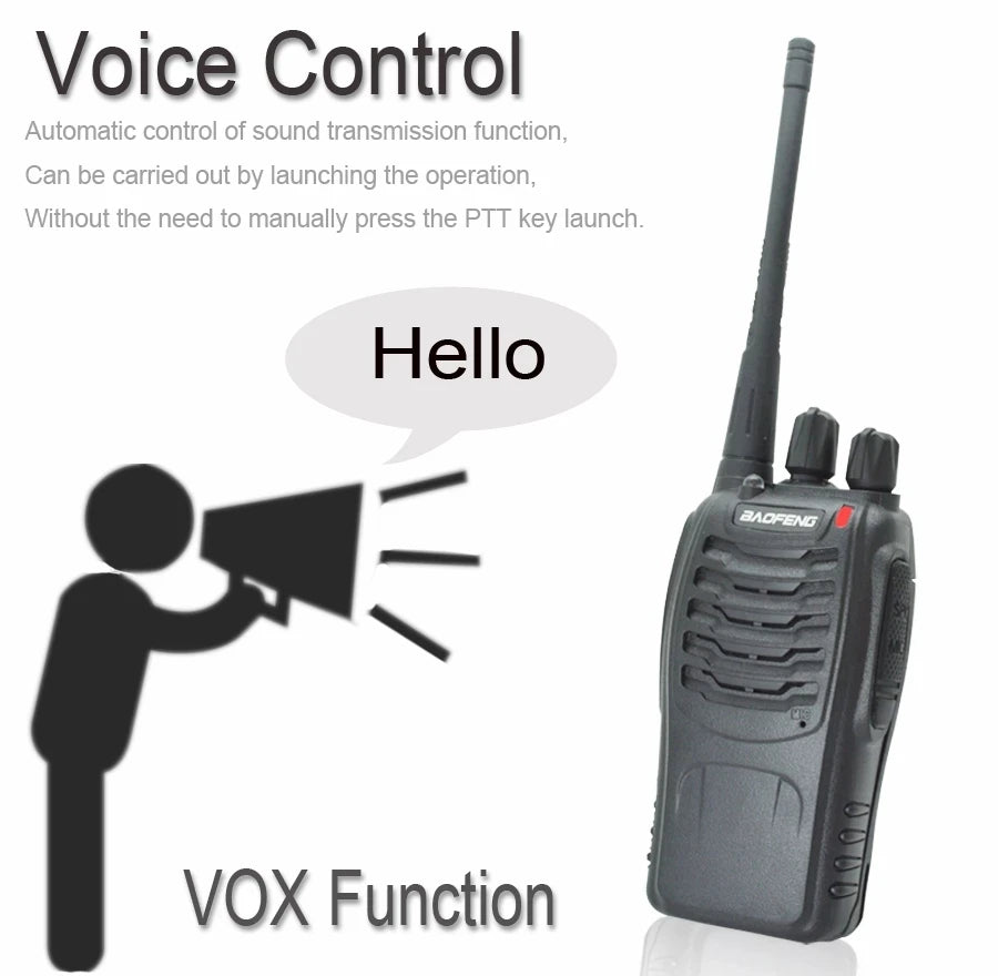 3PCS Walkie Talkie Original Baofeng BF888S 5W BF-888S 5KM UHF Transceiver Portable Two Way Radio BF 888S Intercom Walkie-talkie