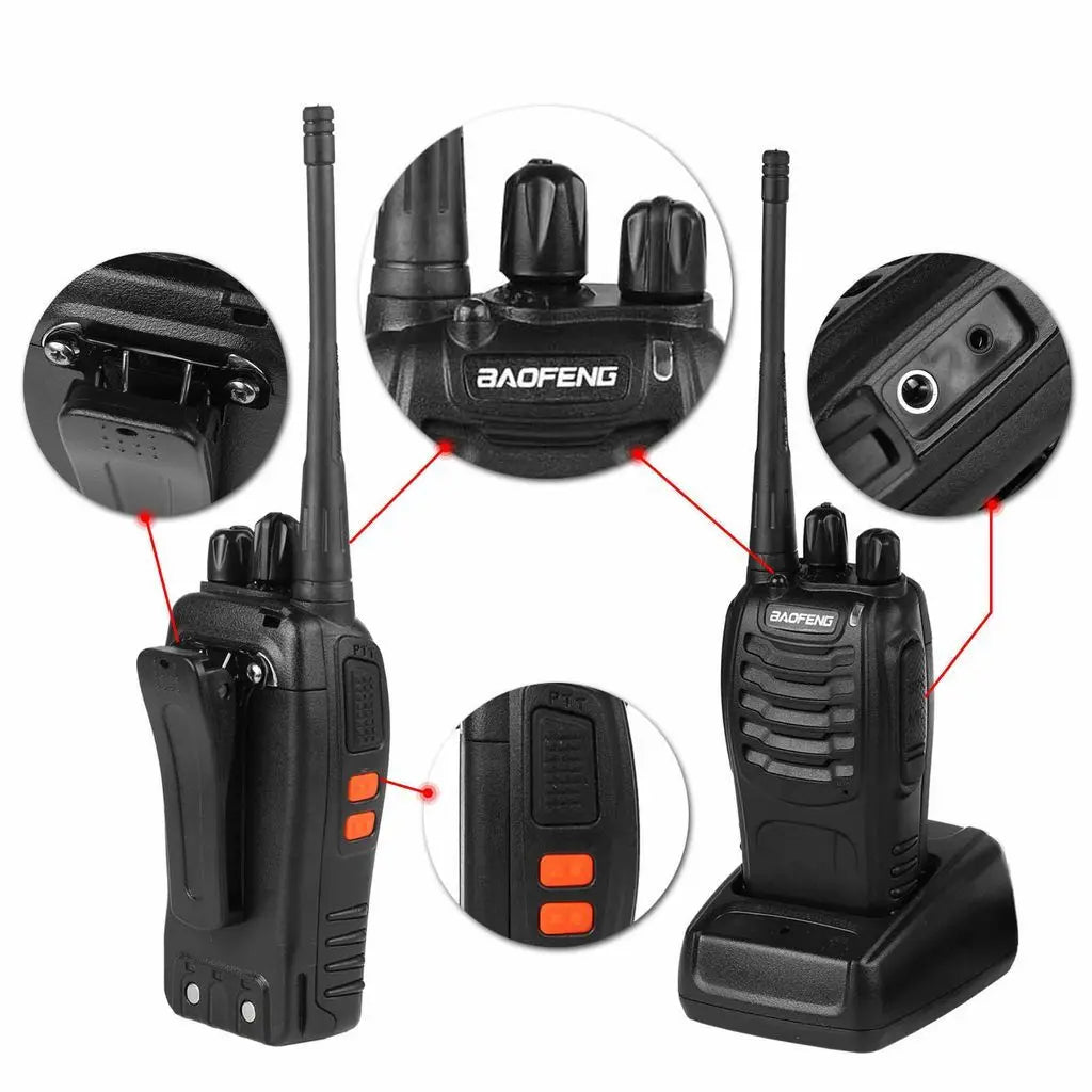 3PCS Walkie Talkie Original Baofeng BF888S 5W BF-888S 5KM UHF Transceiver Portable Two Way Radio BF 888S Intercom Walkie-talkie