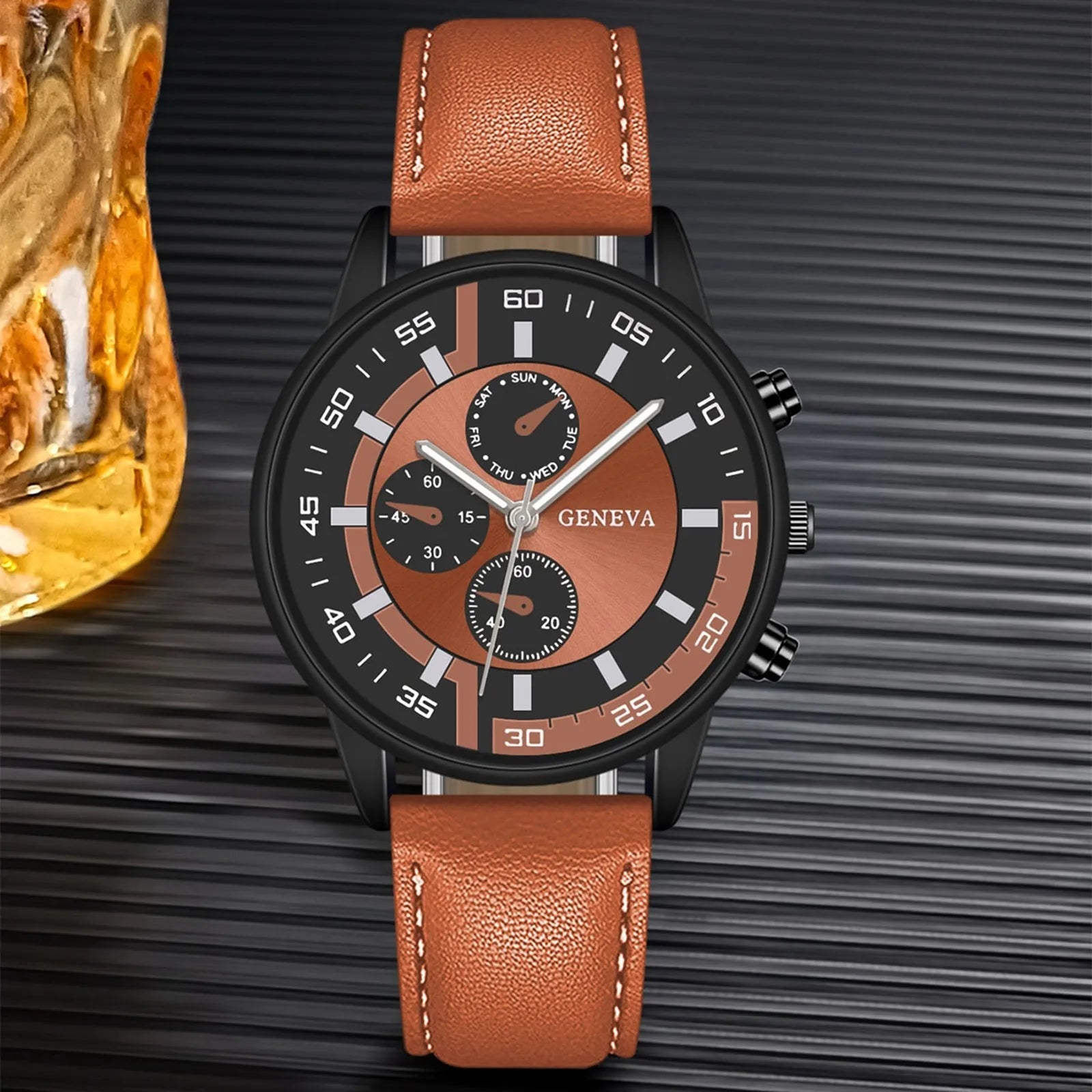 Men's Digital Watch Graduated Men's Watch Men's Belt Quartz Men's Watch