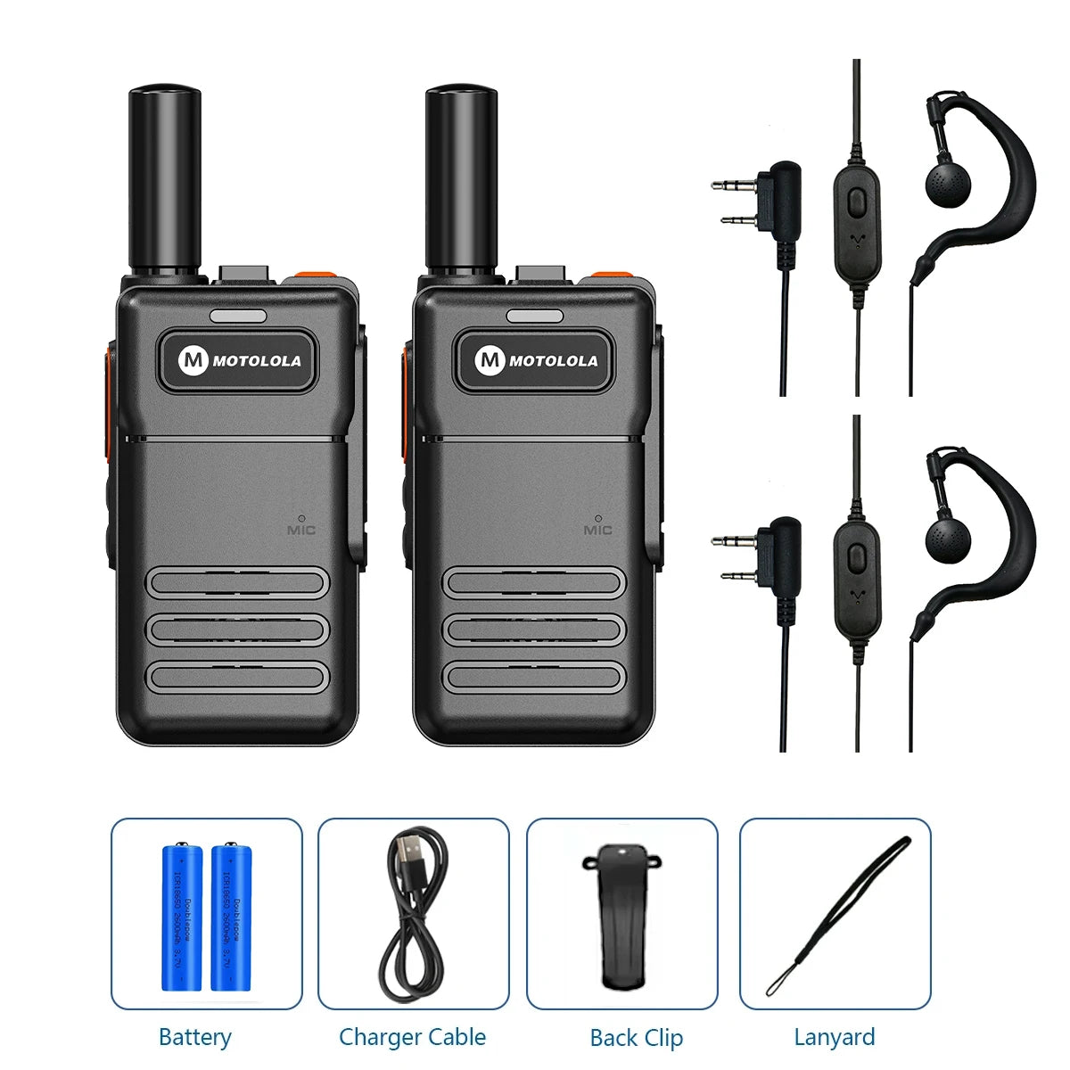 Motolola Mini Walkie Talkie Long Range 16 Channels Professional B6 UHF 400-520MHZ Match Baofeng Two Way Radio