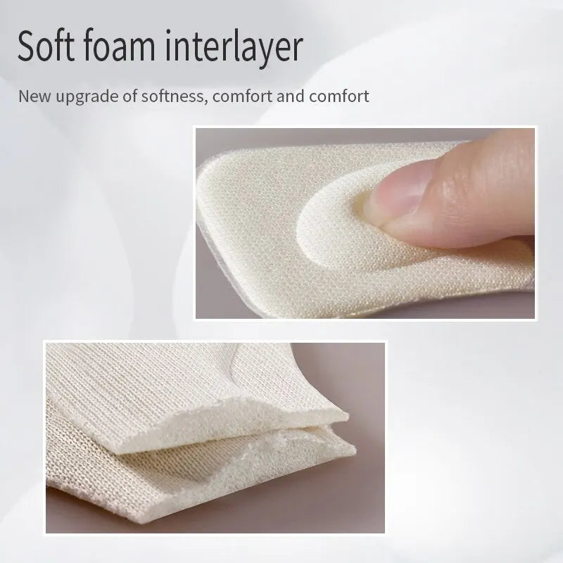 4Pairs Soft Foam Heel Pads for Sport Shoes Adjustable Size Antiwear Feet Pad Cushion Insert Heel Protector Back Sticke Insoler