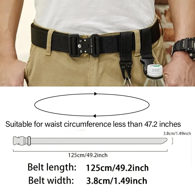 Men Belt Army Outdoor Hunting Tactical Multi Function Combat Survival High Quality Marine Corps Canvas For Nylon Male