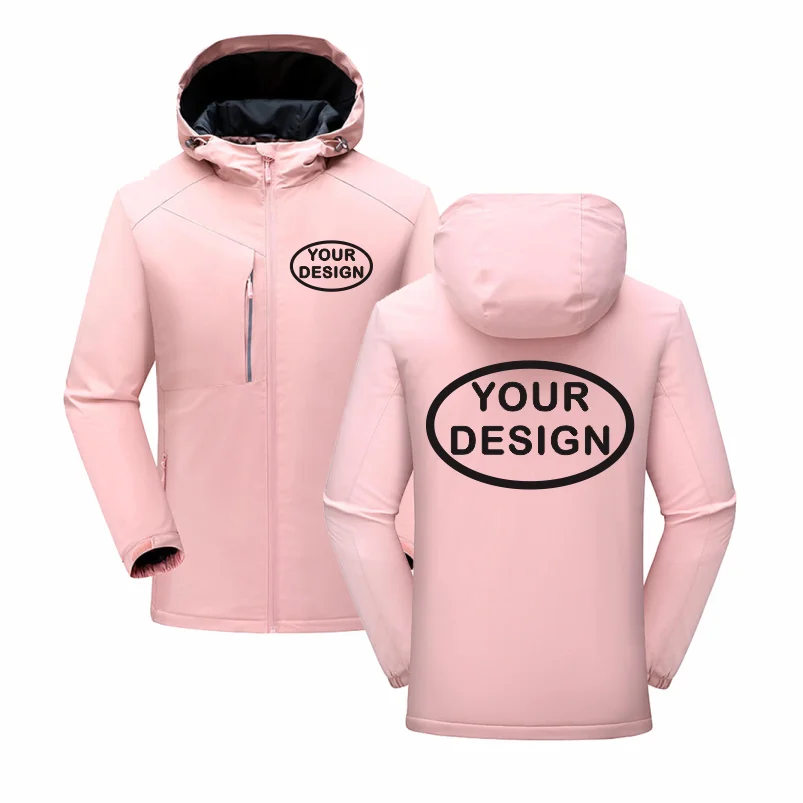 Customized LOGO Winter Jacket Waterproof Warm Thick Windbreaker Brand Design Printed Embroidery Outdoor Windproof Coat