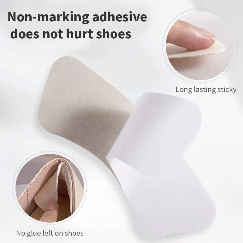4Pairs Soft Foam Heel Pads for Sport Shoes Adjustable Size Antiwear Feet Pad Cushion Insert Heel Protector Back Sticke Insoler