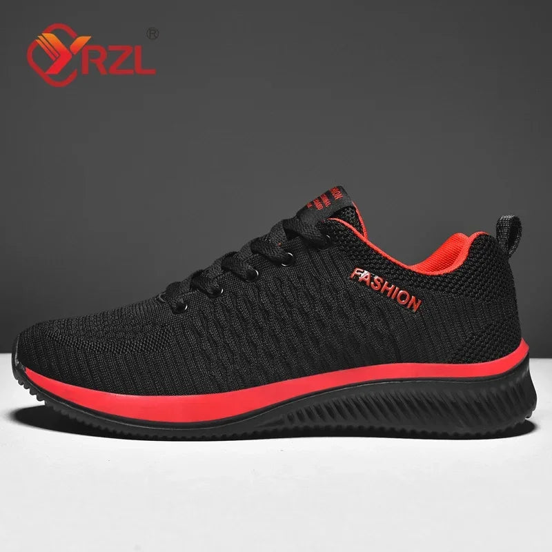 YRZL Sneakers Men Running Shoes Lightweight Sport Shoes Classical Mesh Breathable Casual Shoes Fashion Man Sneakers