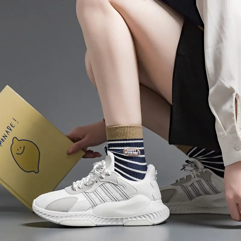 New Sport Shoes  for Women Men Shoes Fashion Lace Up Retro Casual Sneakers Retro Couple Platform Mesh Running Shoes